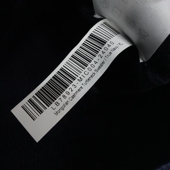 New Quince Women's XL Turtleneck Sweater True Navy Blue Mongolian Cashmere 4876 - Picture 7 of 8